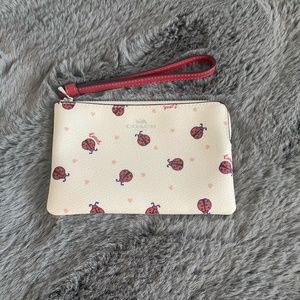 NWOT Coach Ladybug Wristlet